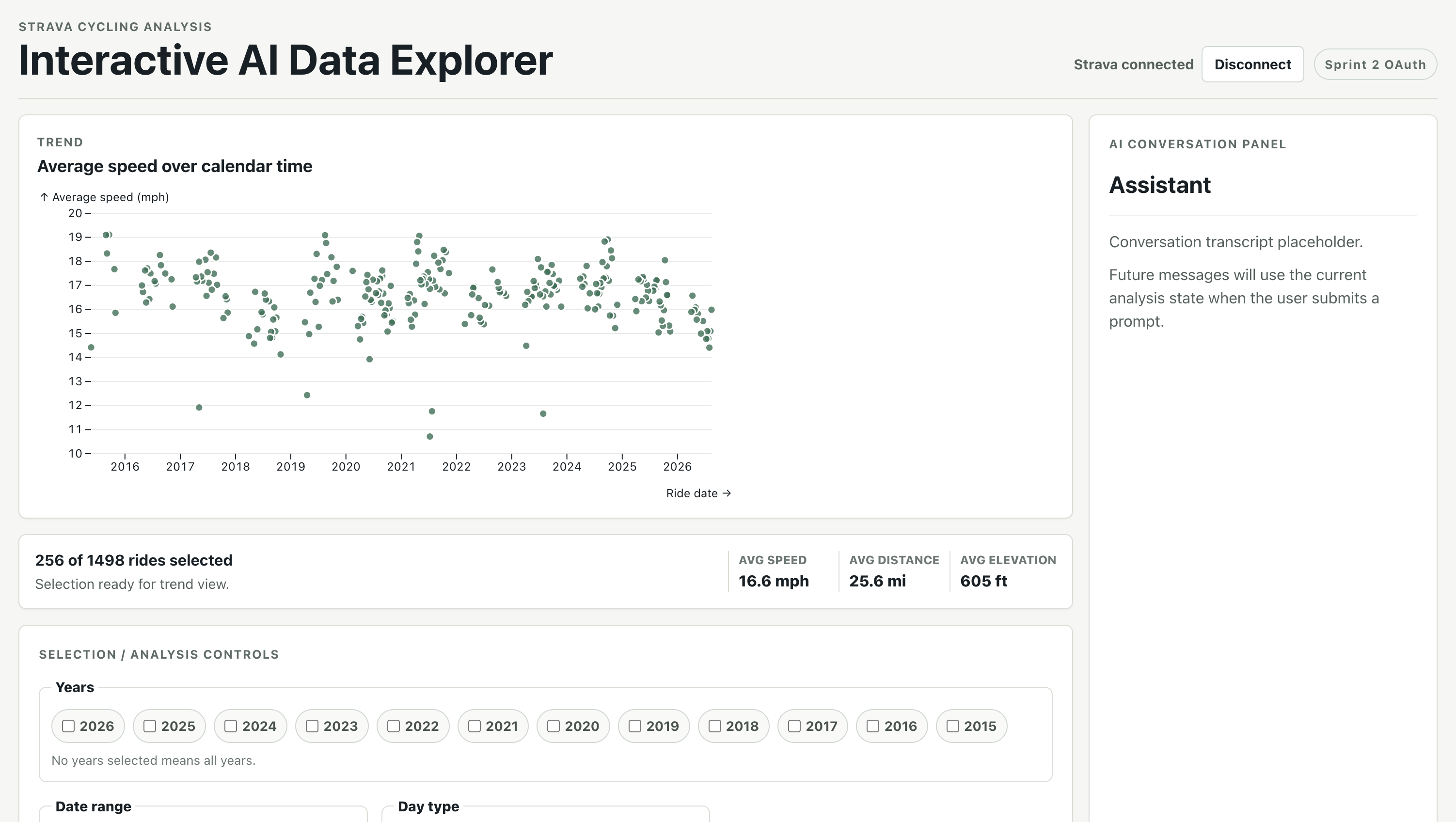 Interactive AI Data Explorer interface